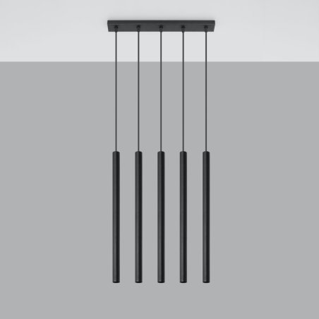 Lampa wisząca PASTELO 5 czarna