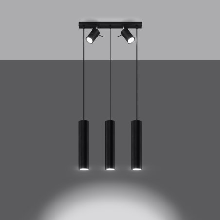 Lampa wisząca RING 3 czarny