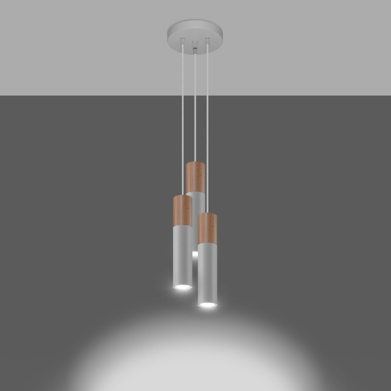 Lampa wisząca PABLO 3P biała