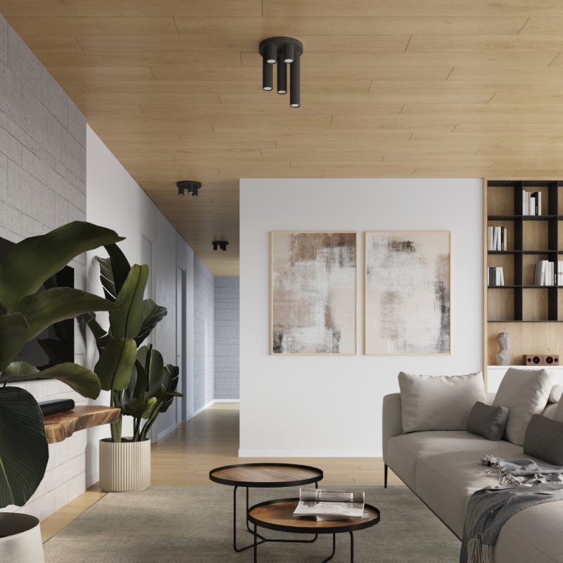 Plafon LAGOS 5P czarny