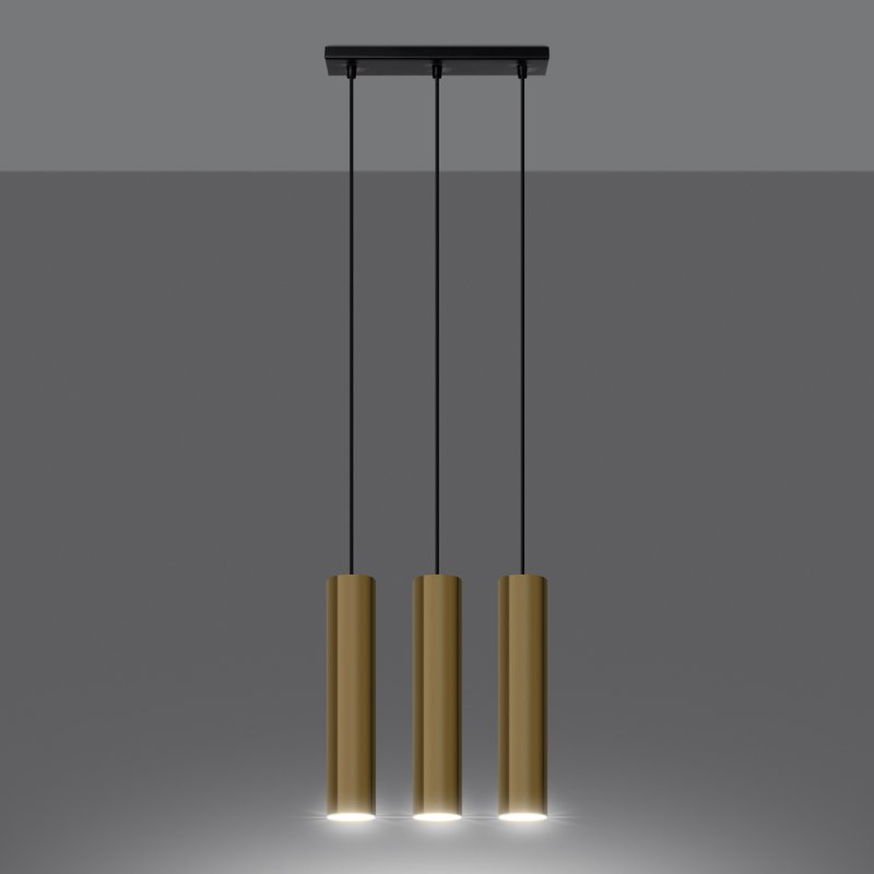 Lampa Wisząca LAGOS 3 złoty połysk