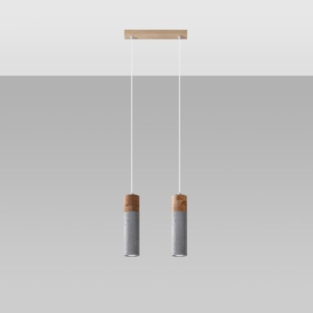 Lampa wisząca ZANE 2 szara