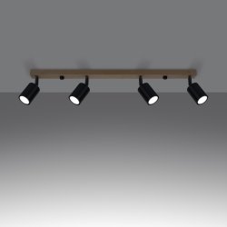 Plafon VERDO 4 czarny