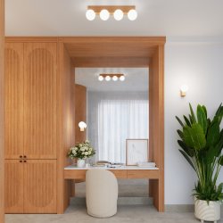 Plafon BULBO 3 naturalne drewno