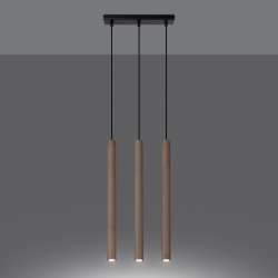 Lampa wisząca PASTELO 3L drewno