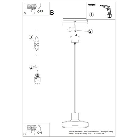 Lampa wisząca BILO biała