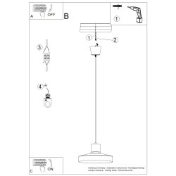 Lampa wisząca BILO zielona oliwka