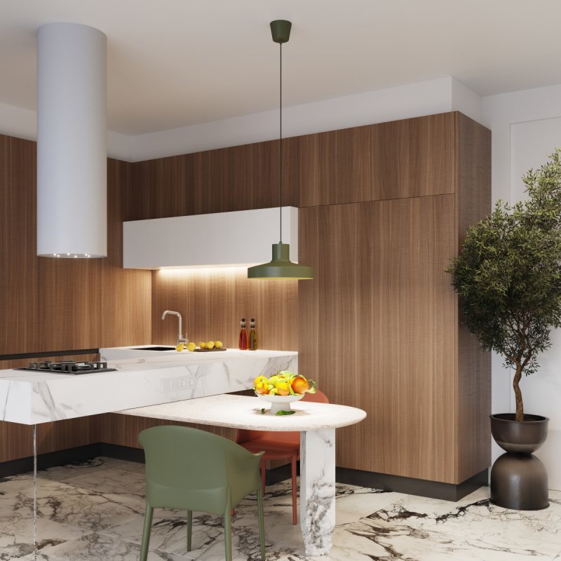 Lampa wisząca BILO zielona oliwka