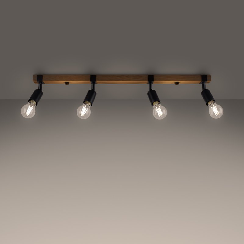 Plafon ZUCA 4 czarny