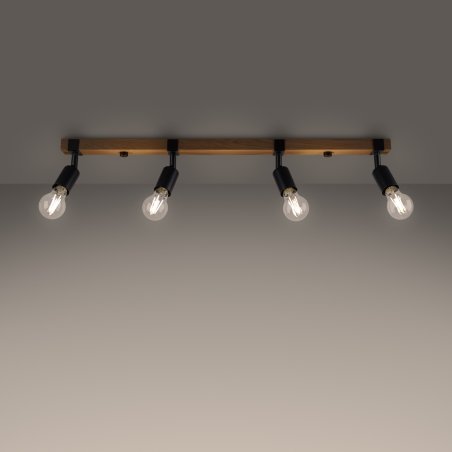 Plafon ZUCA 4 czarny