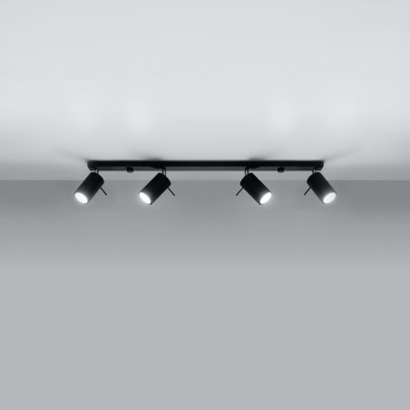 Plafon RING 4L czarny