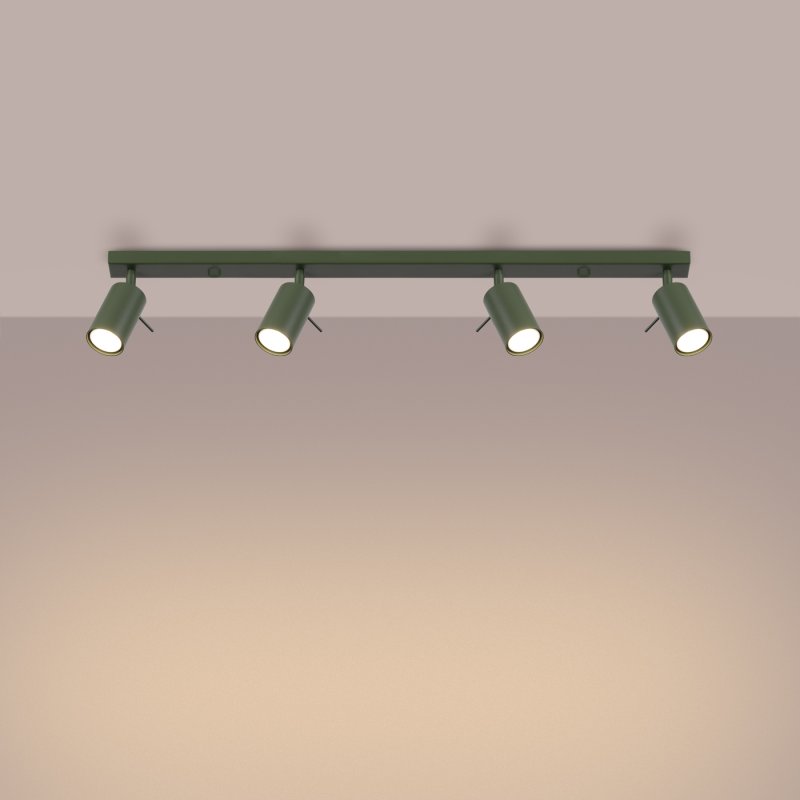 Plafon RING 4L zielony oliwkowy