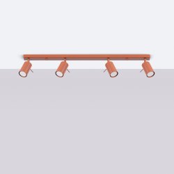 Plafon RING 4L ochra czerwona