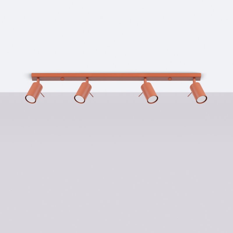 Plafon RING 4L ochra czerwona