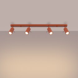 Plafon RING 4L ochra czerwona