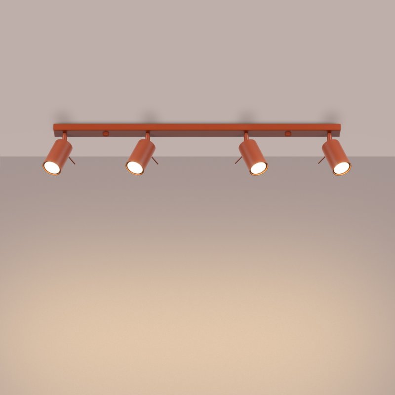 Plafon RING 4L ochra czerwona