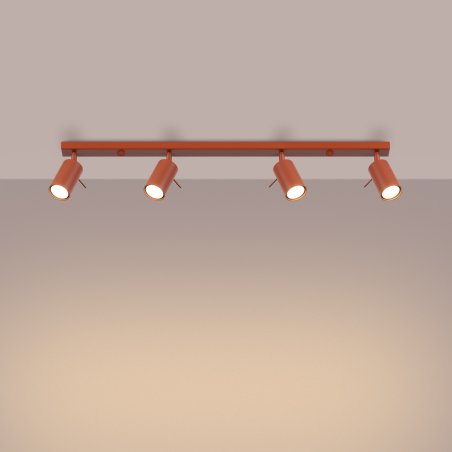 Plafon RING 4L ochra czerwona