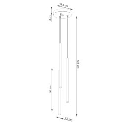 Lampa wisząca PASTELO 3P zielona oliwka