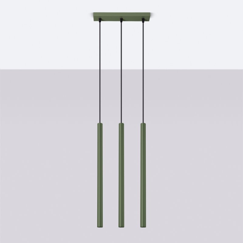 Lampa wisząca PASTELO 3 zielona oliwka