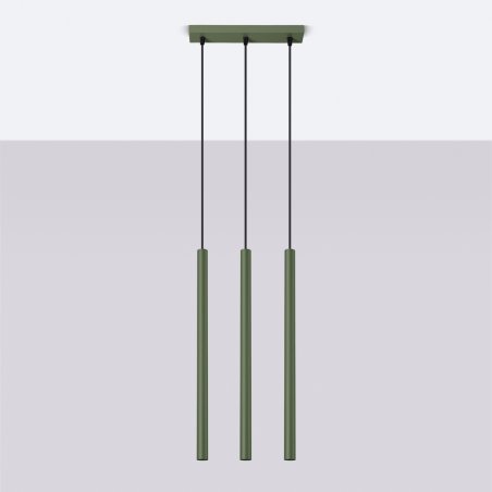 Lampa wisząca PASTELO 3 zielona oliwka