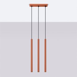 Lampa wisząca PASTELO 3 ochra czerwona