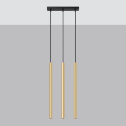 Lampa Wisząca PASTELO 3L złoty połysk