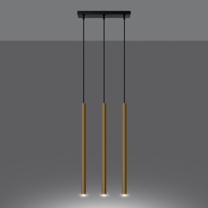 Lampa Wisząca PASTELO 3L złoty połysk