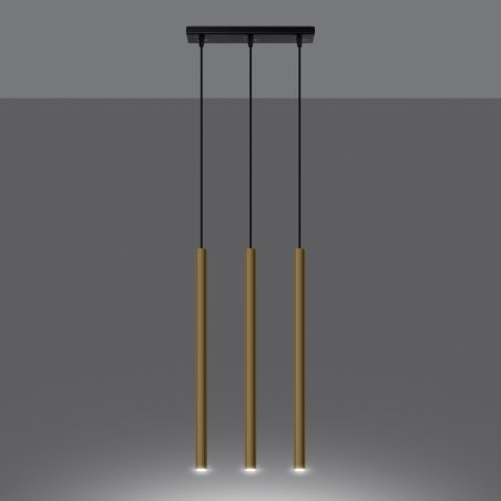 Lampa Wisząca PASTELO 3L złoty połysk