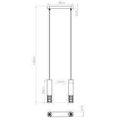 Lampa wisząca LAMI 2 biały