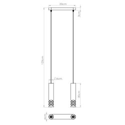 Lampa wisząca LIRO 2 biały