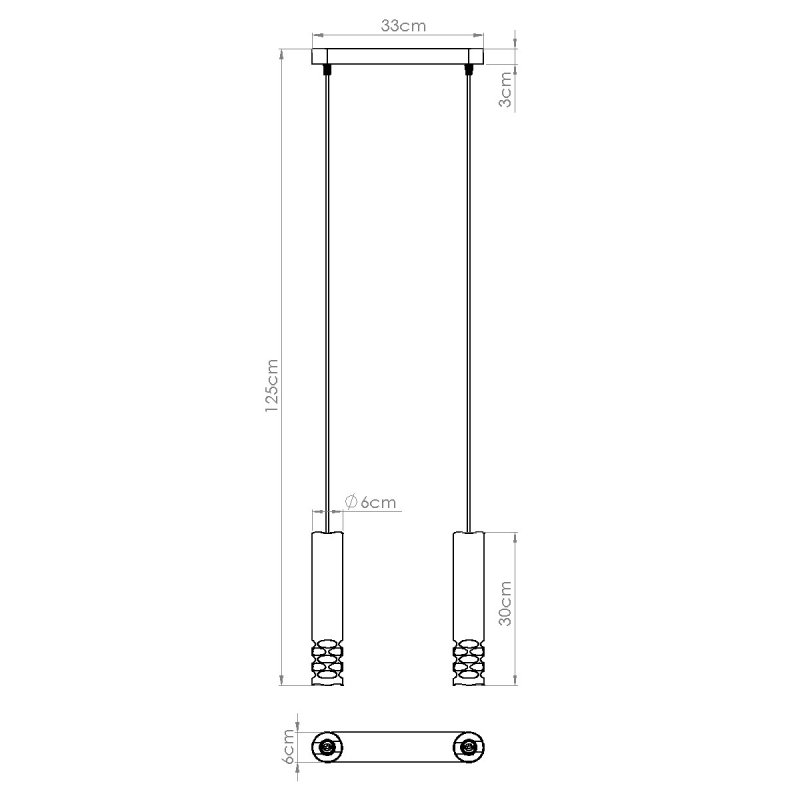Lampa wisząca LIRO 2 biały