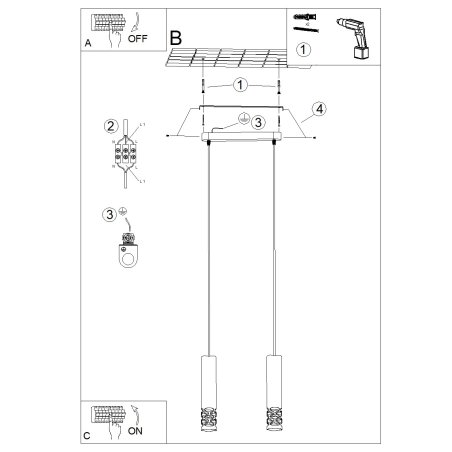 Lampa wisząca LIRO 2 biały