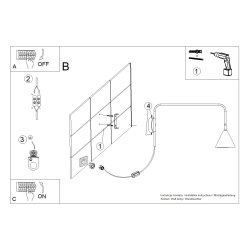 Kinkiet NOX zielona oliwka