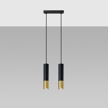 Lampa wisząca LOOPEZ 2 czarny/złoty