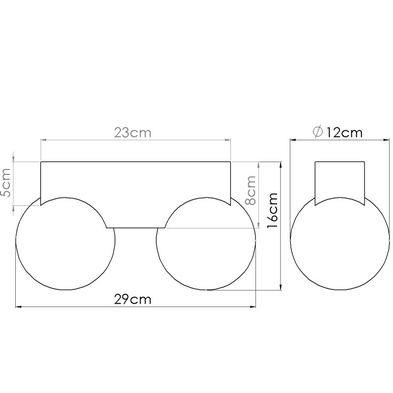 Plafon BULBO 2 naturalne drewno