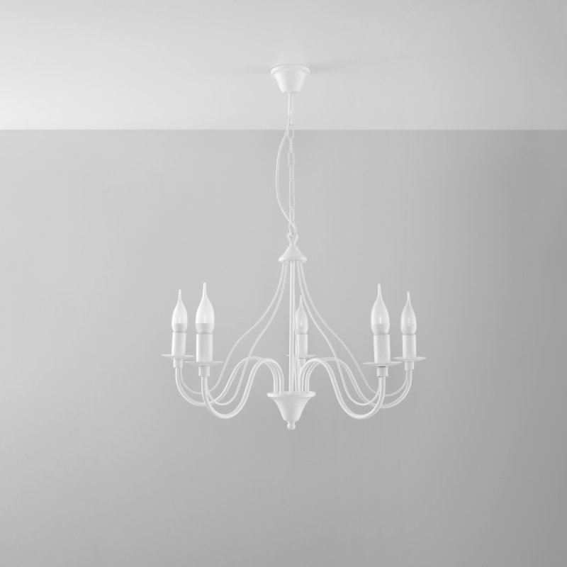 Żyrandol MINERWA 5 biały