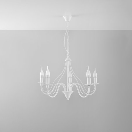 Żyrandol MINERWA 5 biały