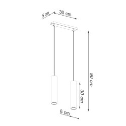 Lampa Wisząca LAGOS 2 złoty połysk