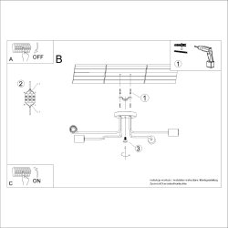 Żyrandol TIMBO 4 biały
