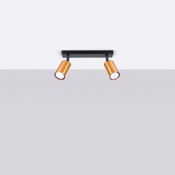 Plafon WINX 2 czarny/miedź