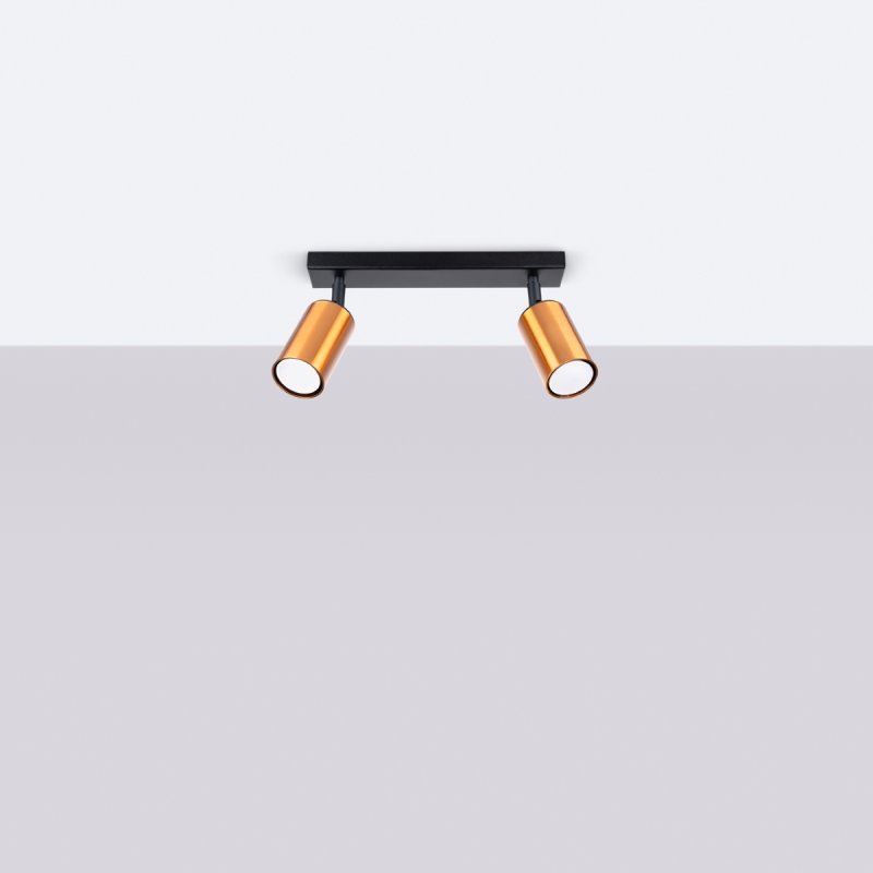 Plafon WINX 2 czarny/miedź