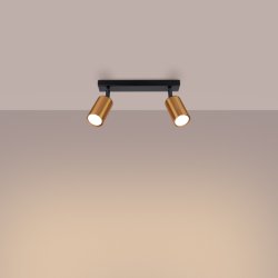 Plafon WINX 2 czarny/miedź