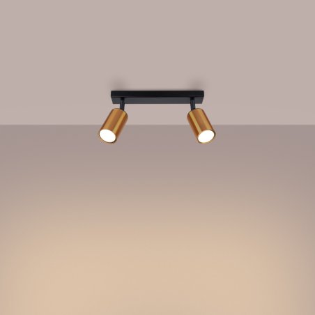 Plafon WINX 2 czarny/miedź