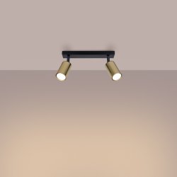 Plafon WINX 2 czarny/złoty