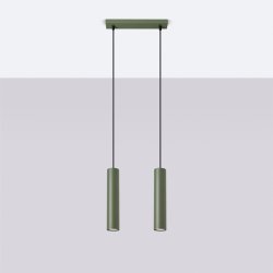 Lampa wisząca LAGOS 2 zielona oliwka