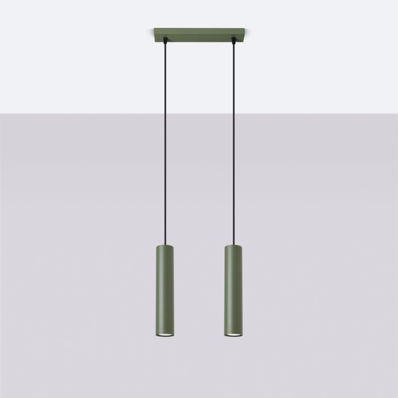 Lampa wisząca LAGOS 2 zielona oliwka