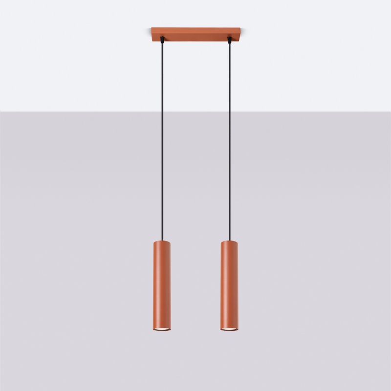 Lampa wisząca LAGOS 2 ochra czerwona