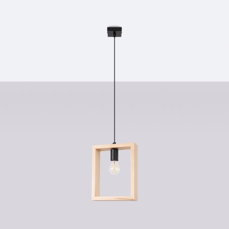 Lampa wisząca ARIES naturalne drewno