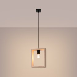 Lampa wisząca ARIES naturalne drewno
