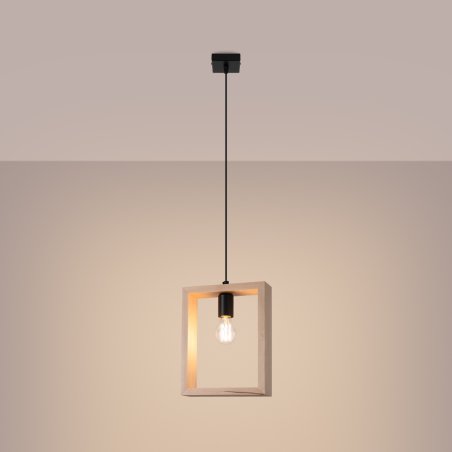 Lampa wisząca ARIES naturalne drewno